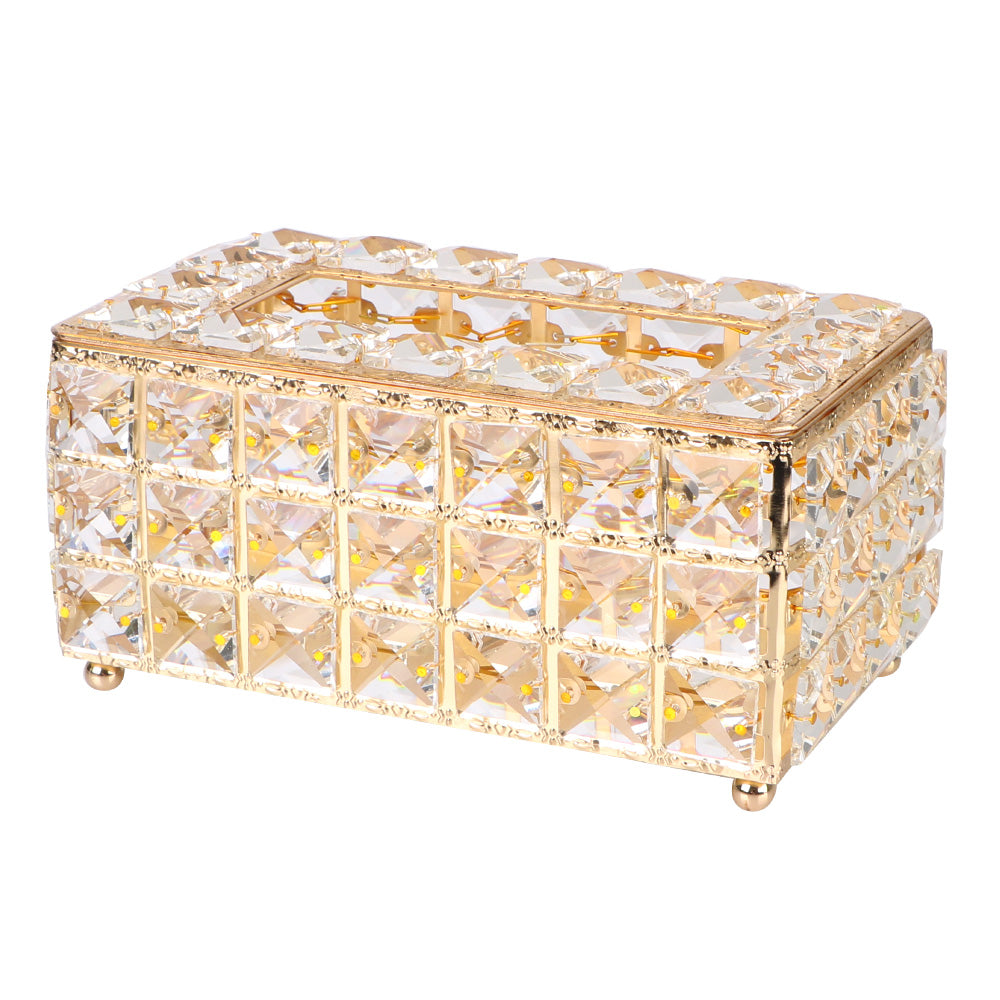 Bedroom Office Hotel Cafe Coffee Bar Napkin Box Crystal Cube Tissue Box European-style Napkin Dispenser Square