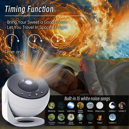 Galaxy Star Projector Night Light with Bluetooth & Wireless Remote Control