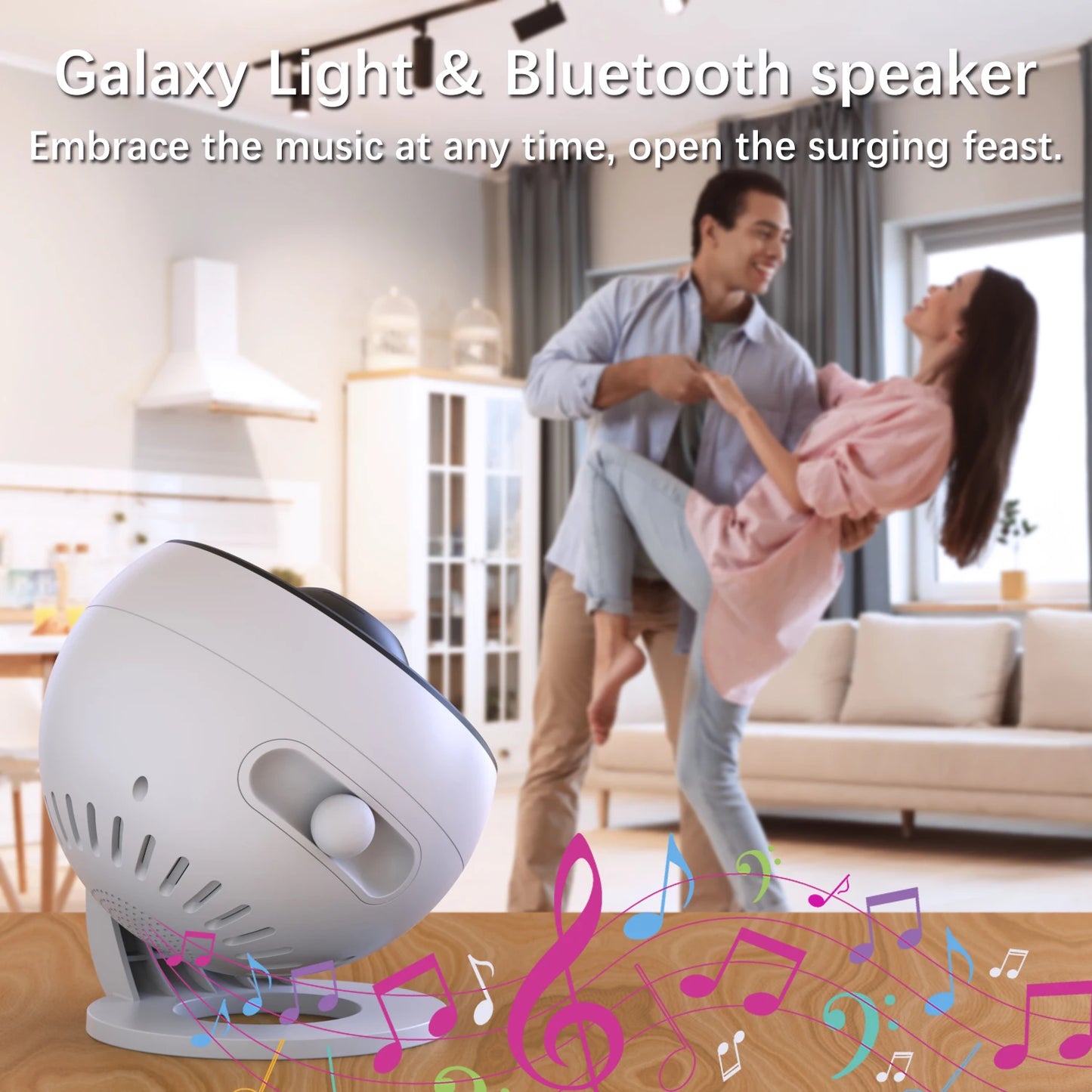 Galaxy Star Projector Night Light with Bluetooth & Wireless Remote Control