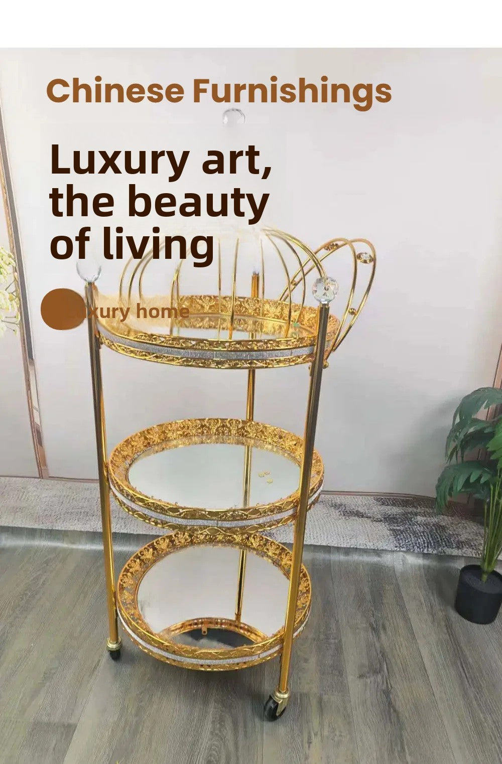 food truck trolley high-end metal glass light luxury retro food delivery dessert cart red wine mobile coffee table