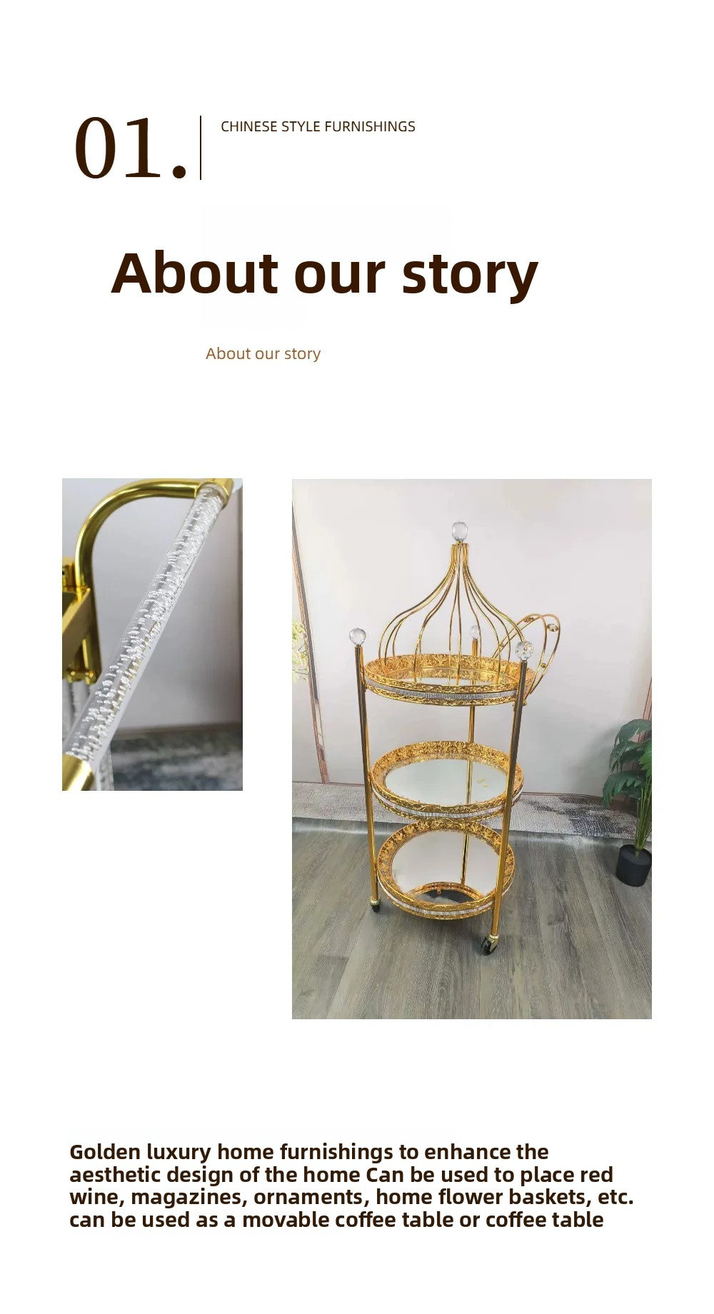 food truck trolley high-end metal glass light luxury retro food delivery dessert cart red wine mobile coffee table