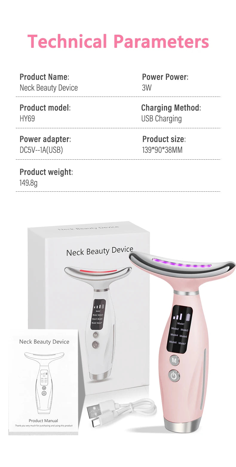 Neck & Face Beauty Device LED IPL Skin Rejuvenation