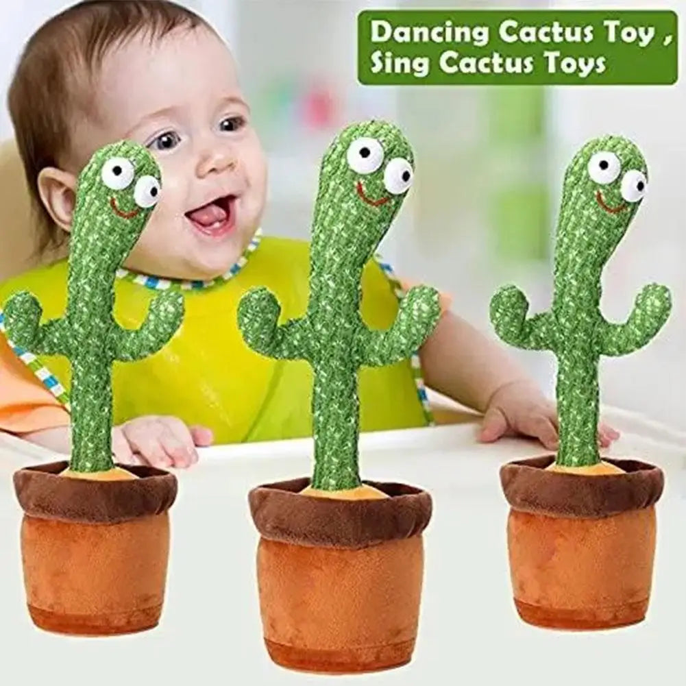 Dancing And Talking Cactus Toy Sunshine Cactus Children's Electronic Plush Toy Rechargeable Dancer Glowing Dancing USB Record