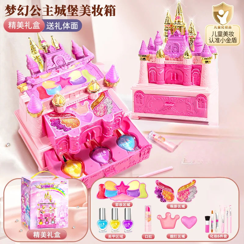 Kids Washable Makeup Girl Toys - Kids Makeup Kit for Girl, Real Make Up Set, Little Girls Makeup Kit for Toddler Kid Children Pr