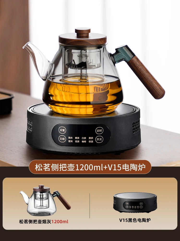 Tea Brewing Stove Set Glass Teapot Tea Brewing Household Small Electric Ceramic Stove Tea Tray Tetera Electrica