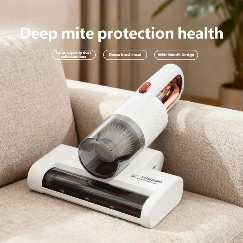 Portable Wireless Handheld Household Vacuum Cleaner Powerful UV HEPA Filter Mite Remover