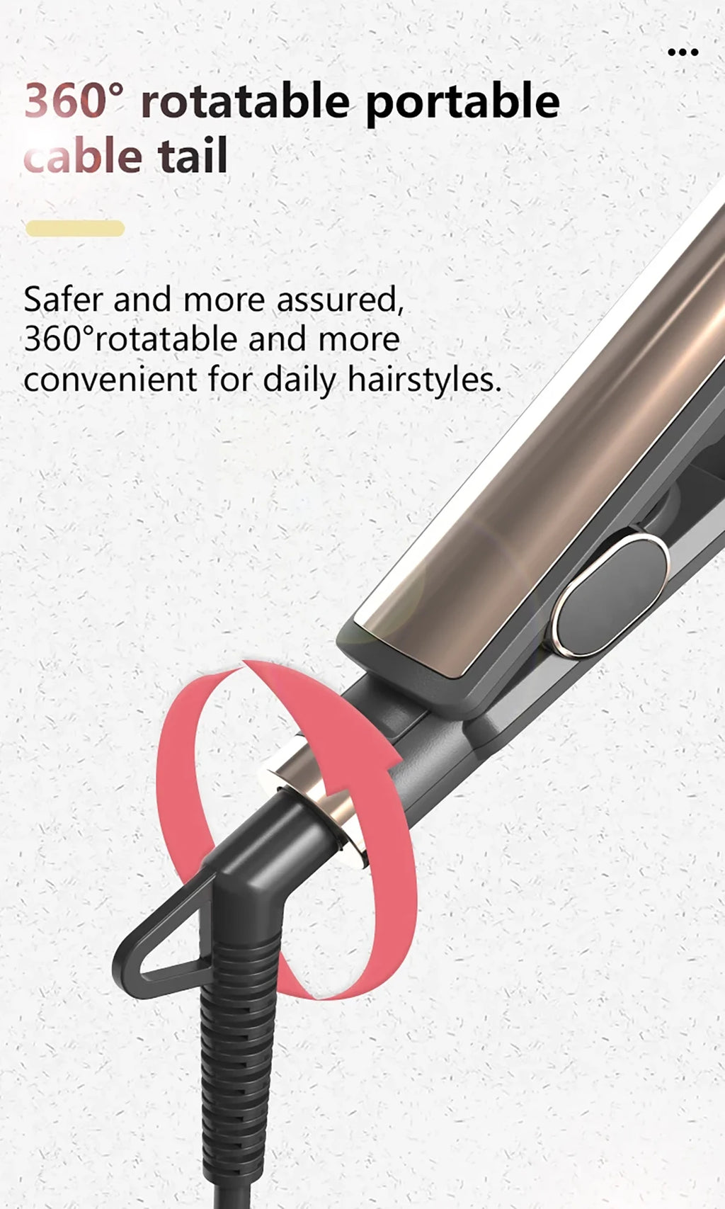 Professional Hair Straightener Curling Iron Ceramic Plate Negative Ion Plate Even