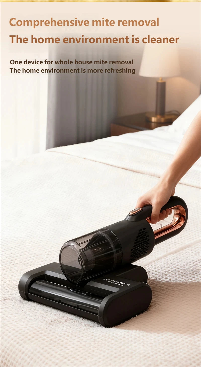Portable Wireless Handheld Household Vacuum Cleaner Powerful UV HEPA Filter Mite Remover
