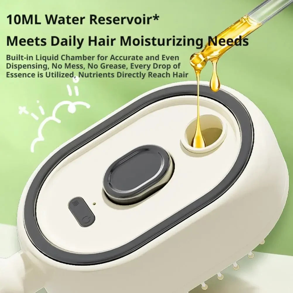 HOT Electric Spray Hair Comb Air Cushion Massage 3 in 1 Self Cleaning Steam