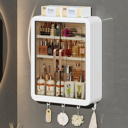 Wall-Mounted Bathroom Storage Cabinet – Double Door Medicine Shelf