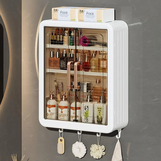 Wall-Mounted Bathroom Storage Cabinet – Double Door Medicine Shelf
