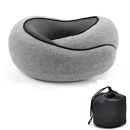 Memory Foam Neck Pillow – U-Shaped Ergonomic Travel Pillow with Adjustable Support for Airplane, Car