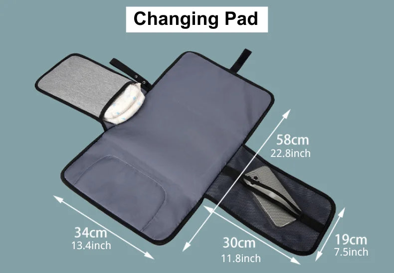 Diaper Bag Backpack Baby Essentials Travel Tote Multifunction Waterproof with Changing Station Pad Stroller Straps Big for Mommy