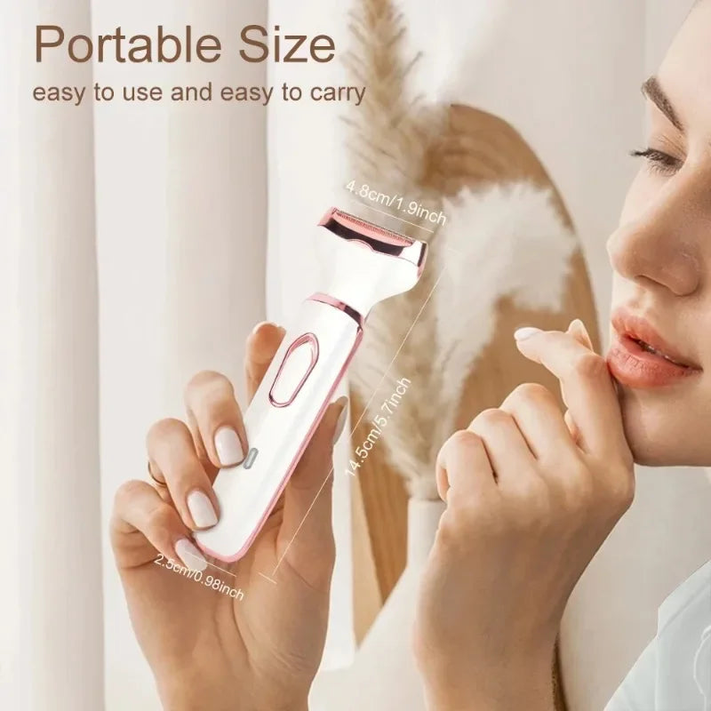 4 In 1 Electric Lady Shaver for Shaver Lady Shaver Body Hair Trimmer for Armpit Bikini Arm Leg Face Mustache Portable Painless