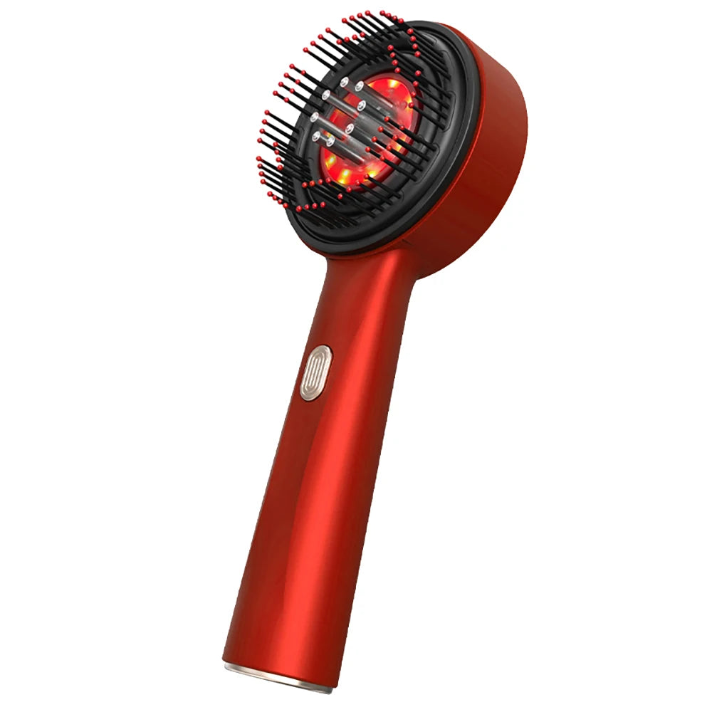 Electric Vibration Scalp Massager & Advanced Red Light Hair Growth Brush