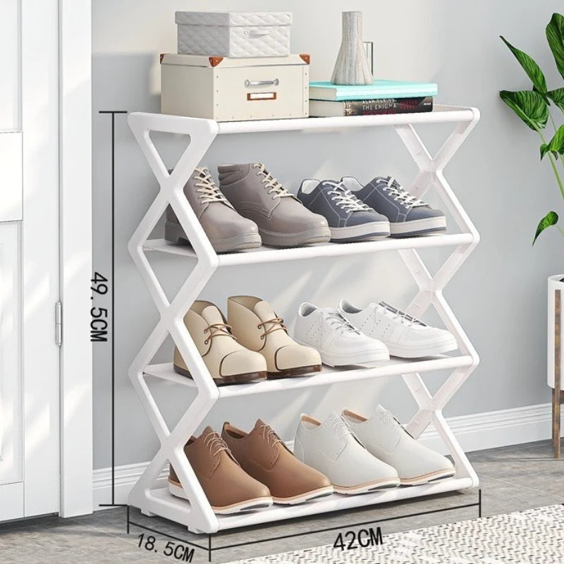 Simple Multi-layer Shoe Rack Dormitory Storage Shoe Cabinet Simple Assembly Home Entrance Dust-proof Indoor Storage Rack