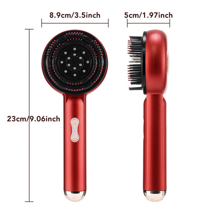 Electric Vibration Scalp Massager & Advanced Red Light Hair Growth Brush