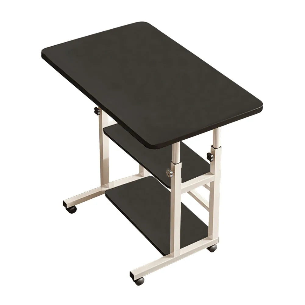 Height Adjustable Mobile Table Overbed Desk with Wheels Multi Color