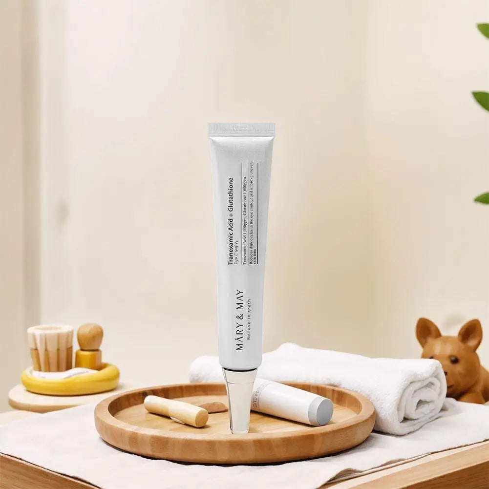 Mary May 2-in-1 Dual Function Eye Cream 30g TXA Glutathione Niacinamide VC Reduce Dark Spots Brighten Under Eye Contour