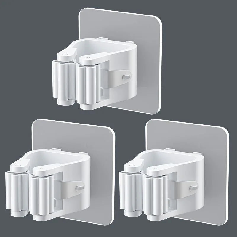 Multi-Purpose Strong Adhesive Wall Hooks – Mop & Broom Hanger