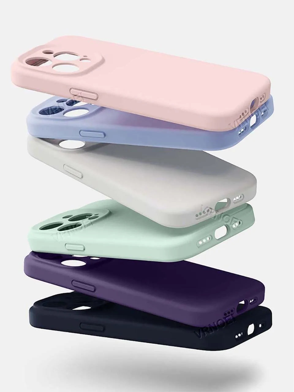 Silicone Suction cup holder case For iPhone 17 14 12 11 13 15 16 Pro Max Solid Color Cover For 16 15 14 Plus Air Accessories