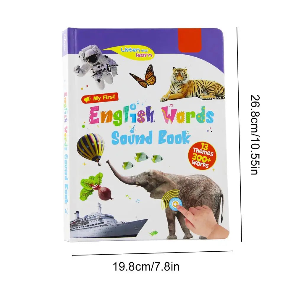 First English Words Sound Book for Babies & Toddlers, My First English Sound Toy Early Learning Book Fun Word Game for Language
