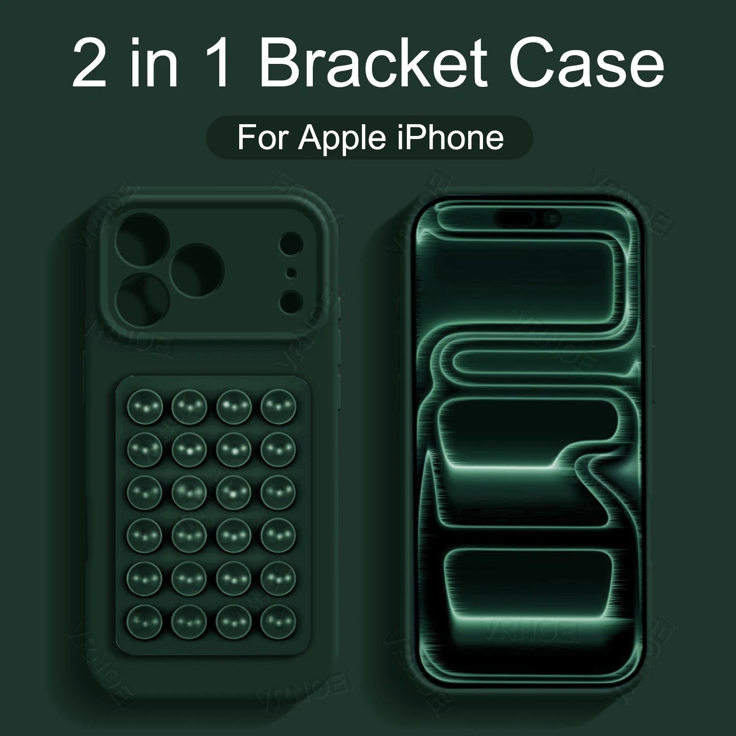 Silicone Suction cup holder case For iPhone 17 14 12 11 13 15 16 Pro Max Solid Color Cover For 16 15 14 Plus Air Accessories