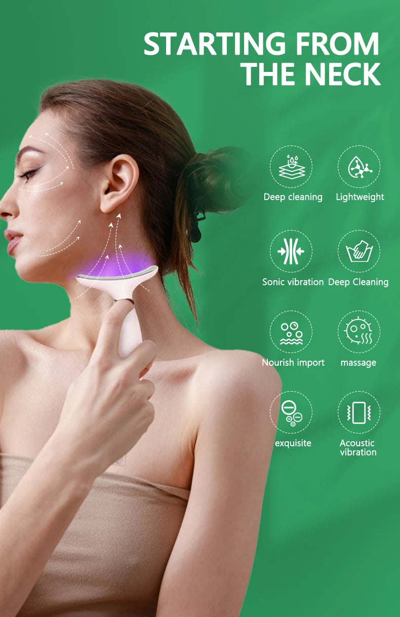 Neck & Face Beauty Device LED IPL Skin Rejuvenation