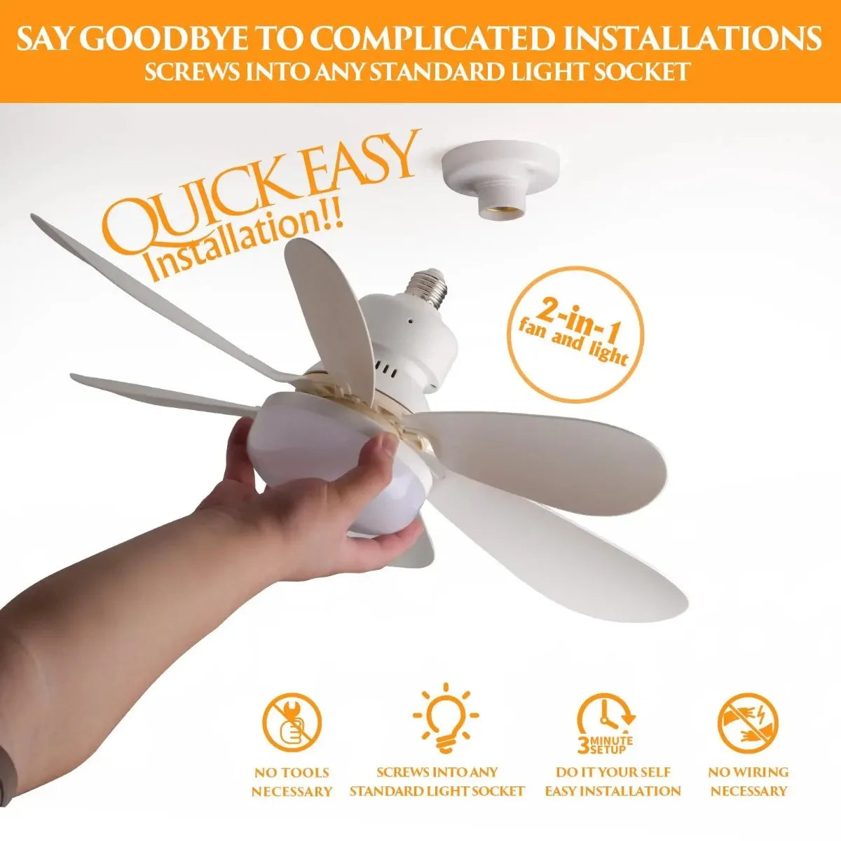 30W White Multifunctional Flower Shaped Ceiling Fan Light with Remote Dimming Function Suitable for Living Room Study ＆ Home Use