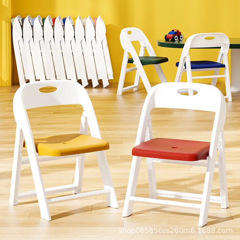 Folding Back Chair Small Bench Household Children's Non-slip Stool Thickened Living Room Shoe Changing Stool Kindergarten Chair