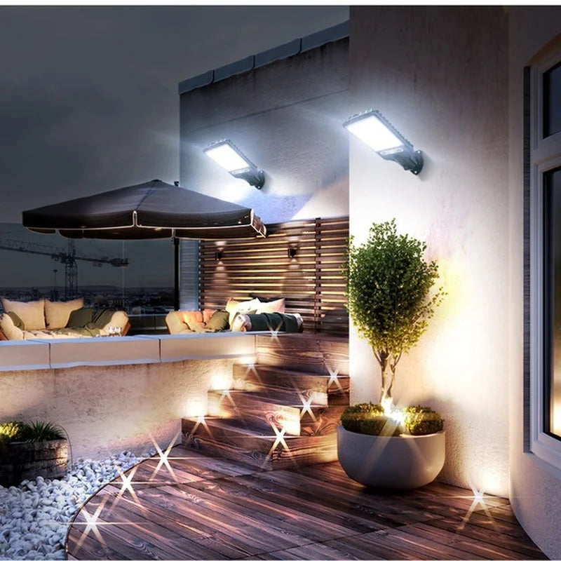 Solar Lights Outdoor 3 Modes 108COB Waterproof Street Lamp