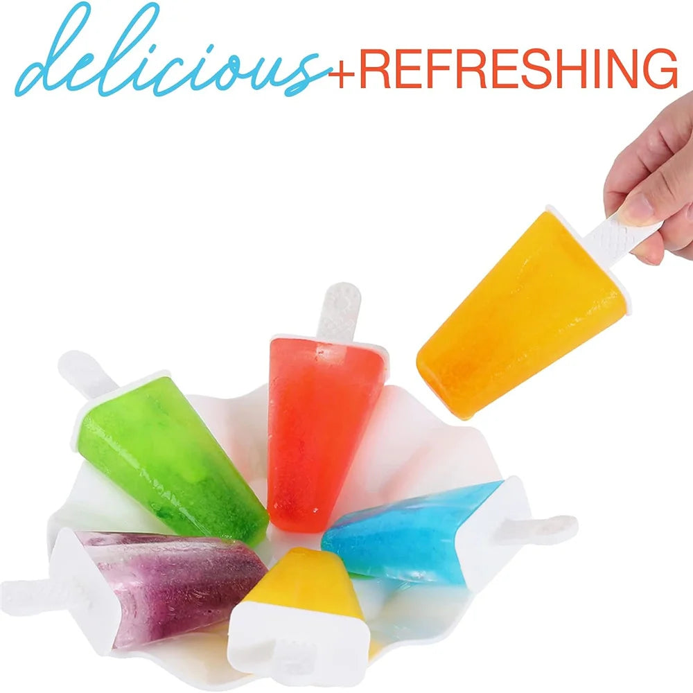 Popsicle Molds 6 Pieces Silicone Ice Pop Molds BPA Free Popsicle Mold Reusable Easy Release Ice Pop Make