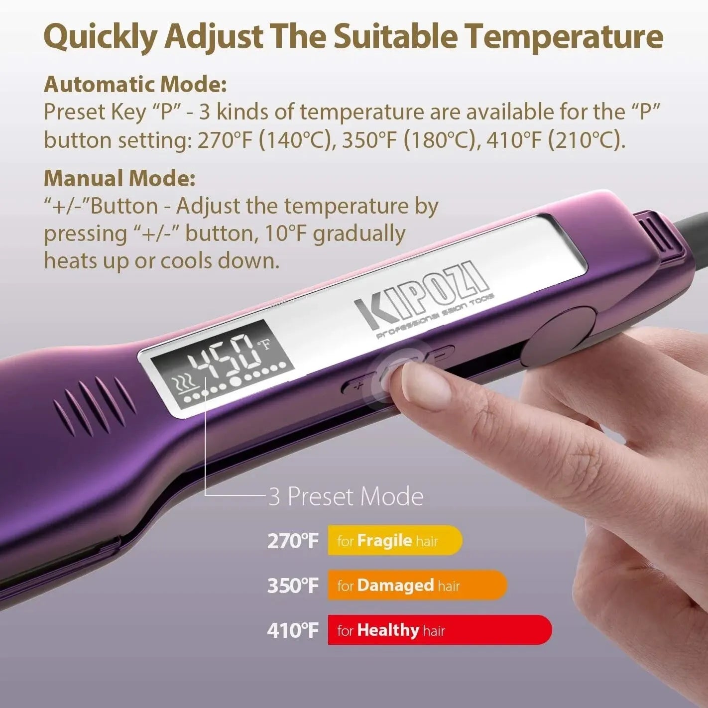 Hair Straightener Heating Curling Iron