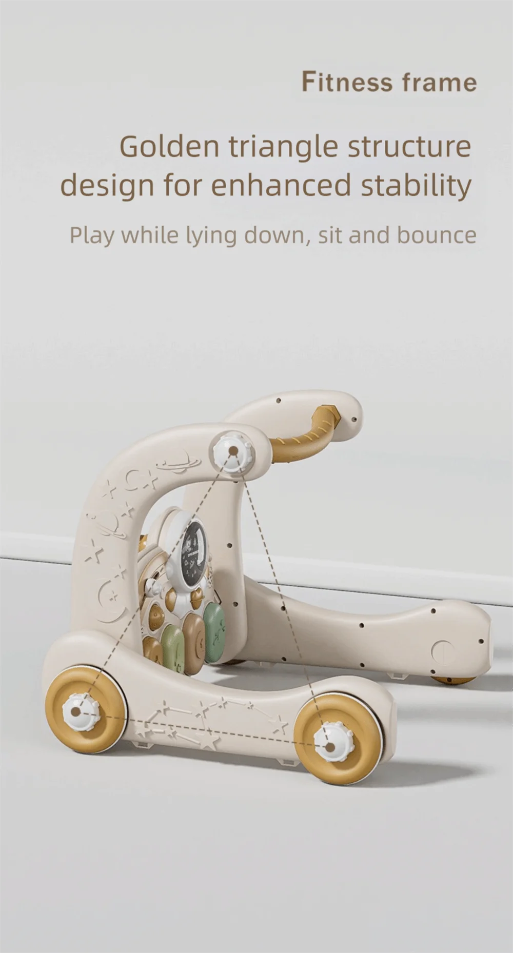 Multi-Functional Baby Piano Fitness Frame Activity Pedal Game Pad Pedal Piano Fitness Rack Educational Walker Music Play Gym