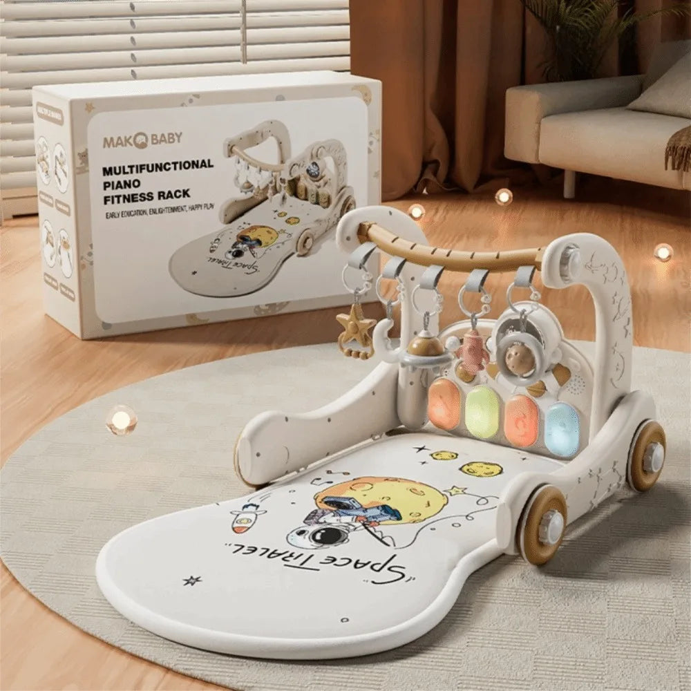 Multi-Functional Baby Piano Fitness Frame Activity Pedal Game Pad Pedal Piano Fitness Rack Educational Walker Music Play Gym