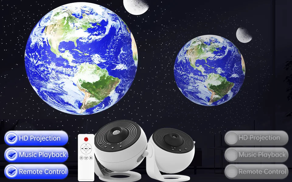 Galaxy Star Projector Night Light with Bluetooth & Wireless Remote Control