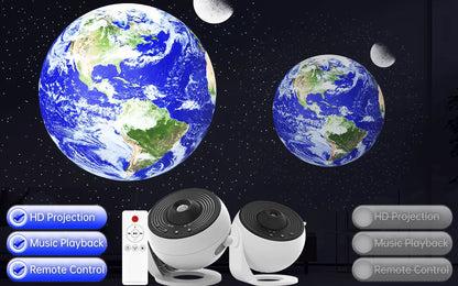 Galaxy Star Projector Night Light with Bluetooth & Wireless Remote Control