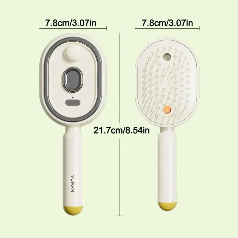 HOT Electric Spray Hair Comb Air Cushion Massage 3 in 1 Self Cleaning Steam