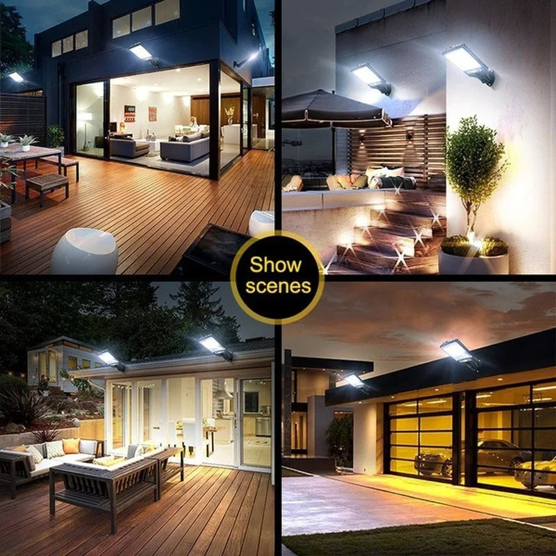 Solar Lights Outdoor 3 Modes 108COB Waterproof Street Lamp