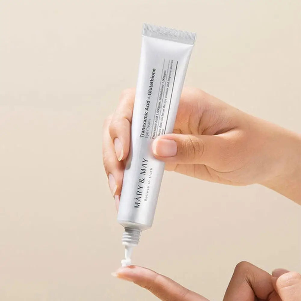 Mary May 2-in-1 Dual Function Eye Cream 30g TXA Glutathione Niacinamide VC Reduce Dark Spots Brighten Under Eye Contour