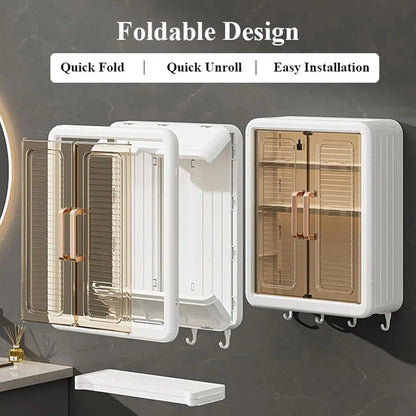 Wall-Mounted Bathroom Storage Cabinet – Double Door Medicine Shelf