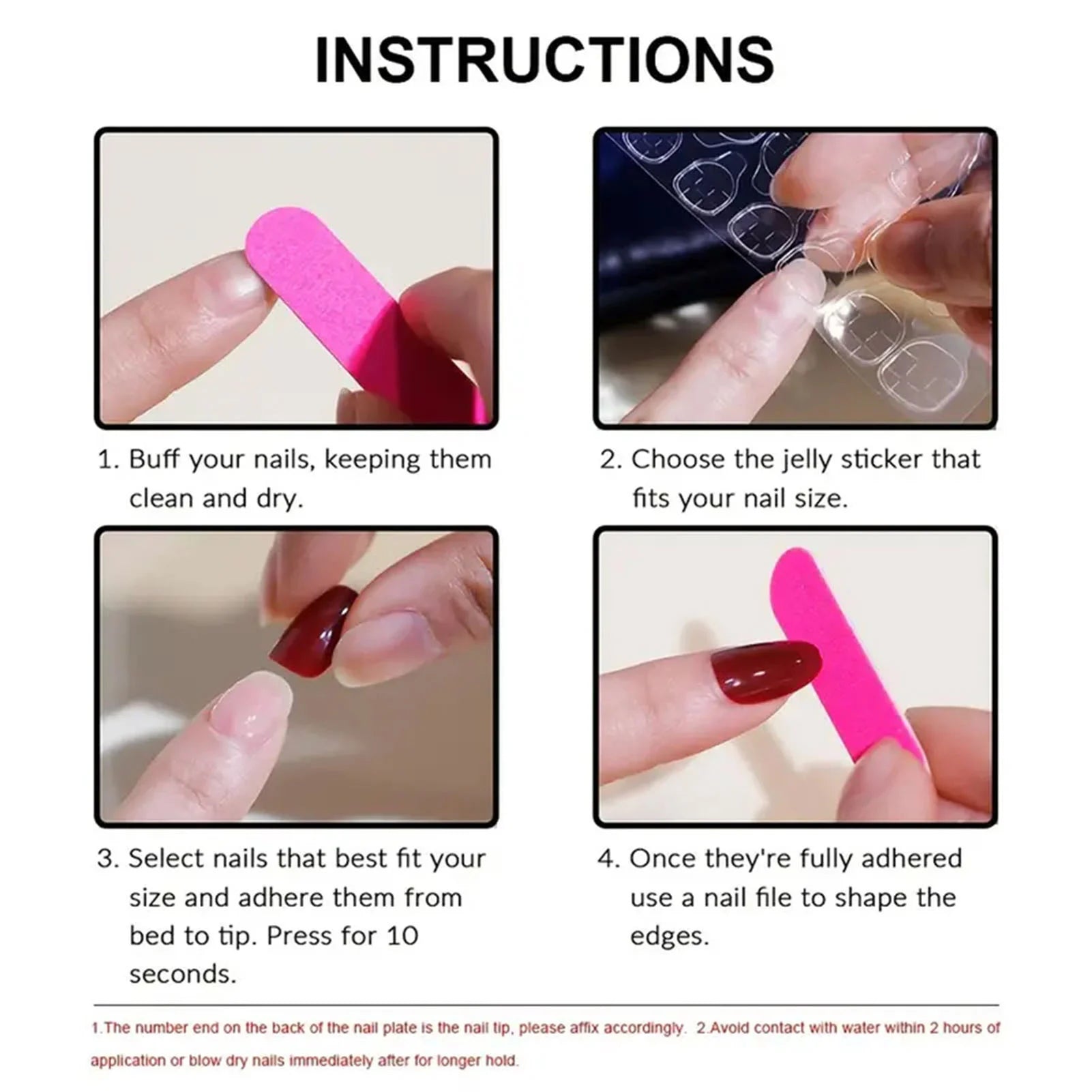 24pcs Deep Red Simple French Fake Nails Baroque Starry Ins Press on Nails For Women Wearable Detahcble Short Almond Fake Nails