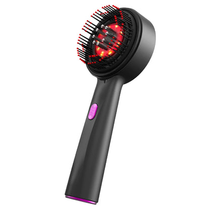 Electric Vibration Scalp Massager & Advanced Red Light Hair Growth Brush