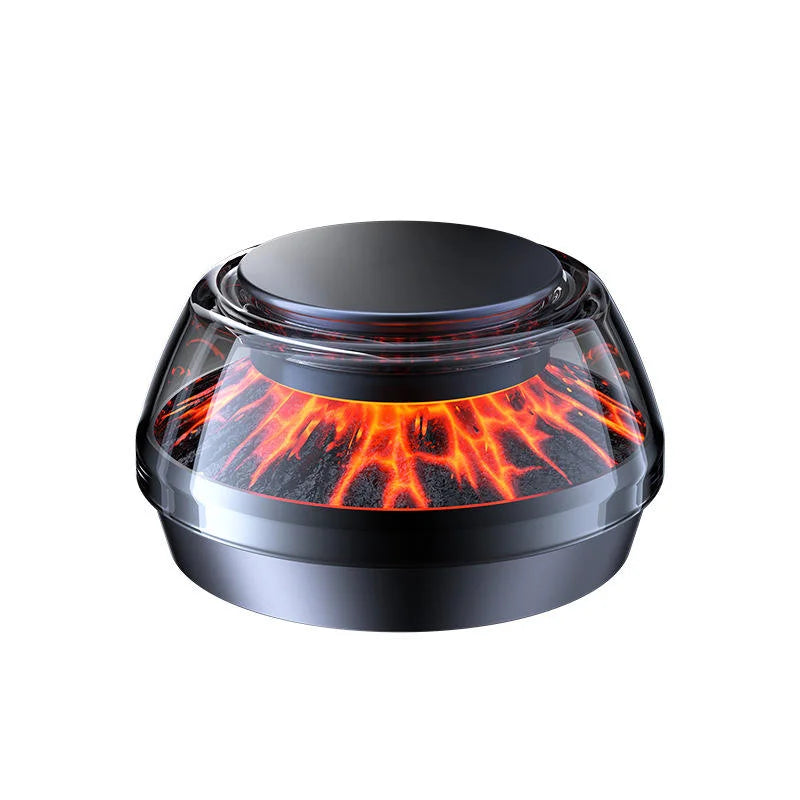 360° View Mirror Mount Volcanic Iceberg Car Diffuser - Air Purifying, Solar Powered, Forest & Floral Scents, Elegant Auto Decor
