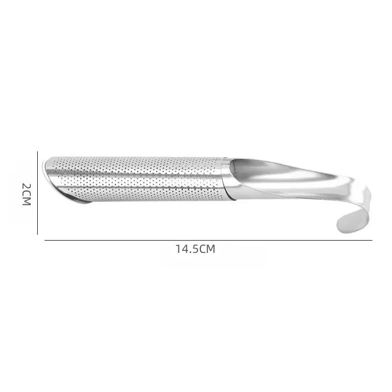 304 Stainless Steel Tea Filter Creative Portability Hanging Pipe Type Tea Leak Accessories Multi-Purpose Filter Kitchen Gadget