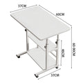 Height Adjustable Mobile Table Overbed Desk with Wheels Multi Color