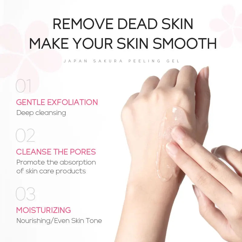 LAIKOU Japan Sakura Peeling Gel Gentle Exfoliating Dead Skin Remover Brightening Face Scrub