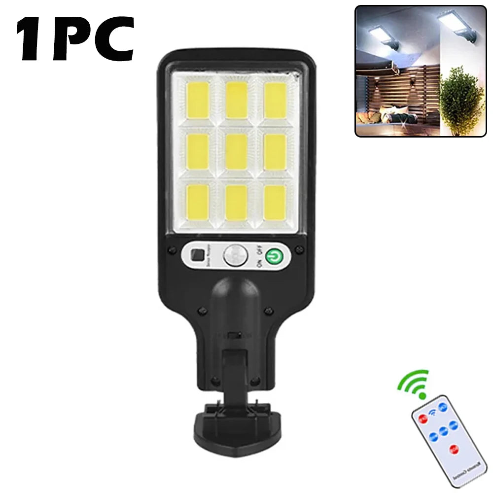 Solar Lights Outdoor 3 Modes 108COB Waterproof Street Lamp