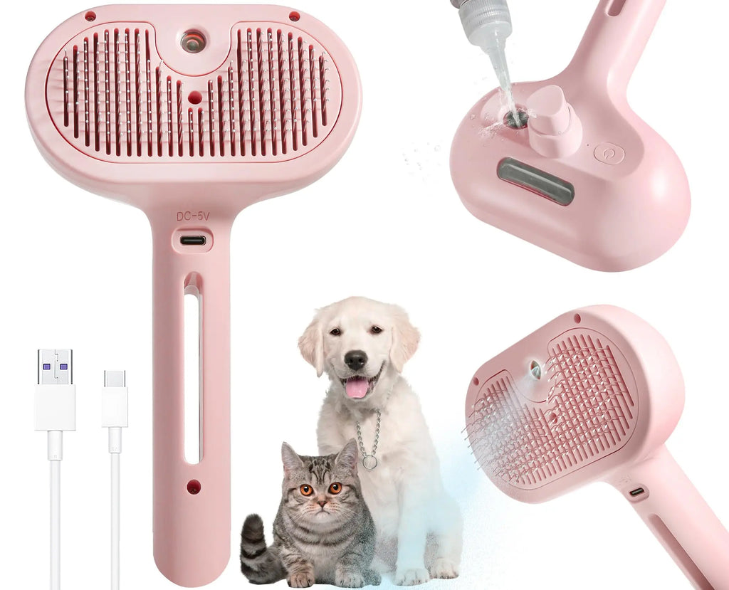 Pet Spray Hair Comb Professional Electric Hair Straightener Comb Brush For Cat Pet