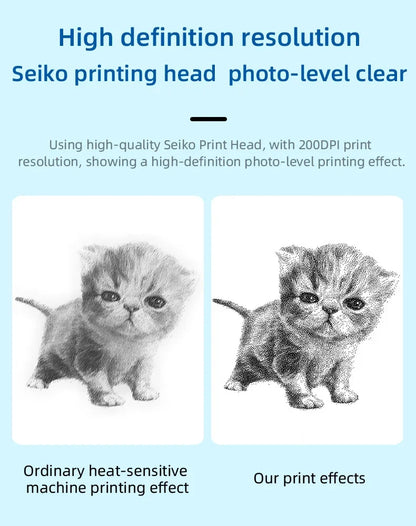 Mini Cat Bluetooth Thermal Printer – Pocket Photo & Label Printer (58mm)